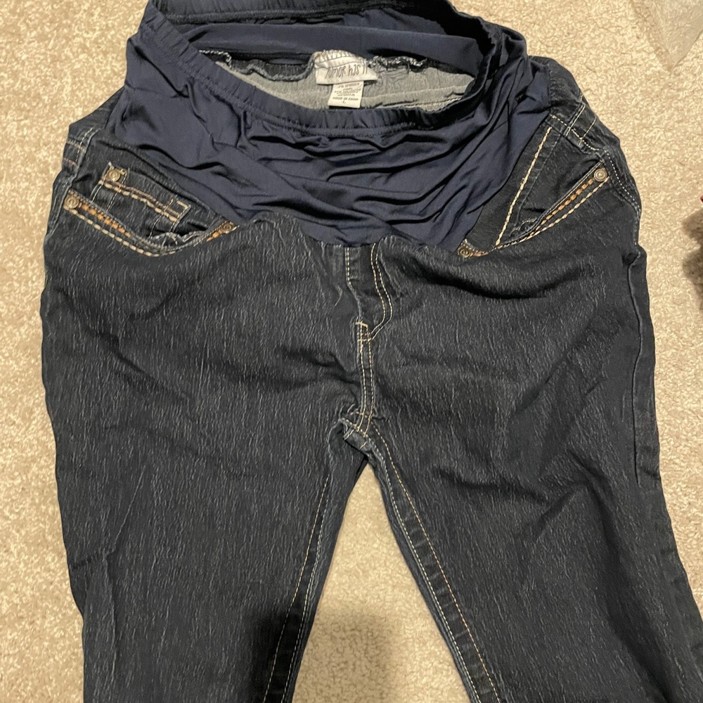 Dark Blue Maternity Jeans
